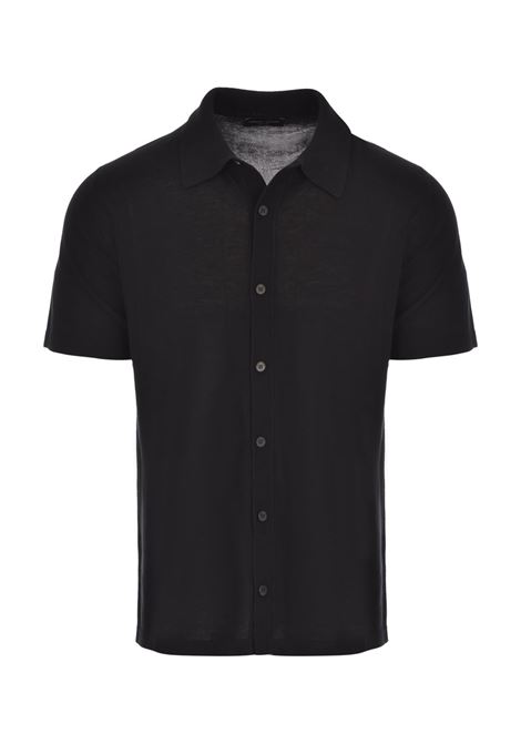 camicia s/l in maglia uomo nera ROBERTO COLLINA | RB10025RB1009